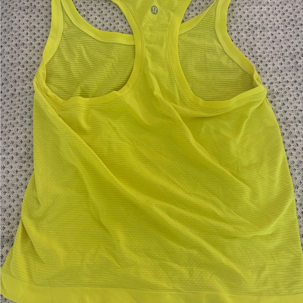 lululemon athletica Neon Yellow Racerback Tank